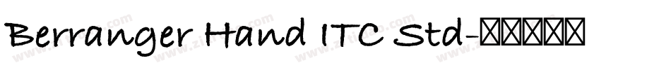 Berranger Hand ITC Std字体转换